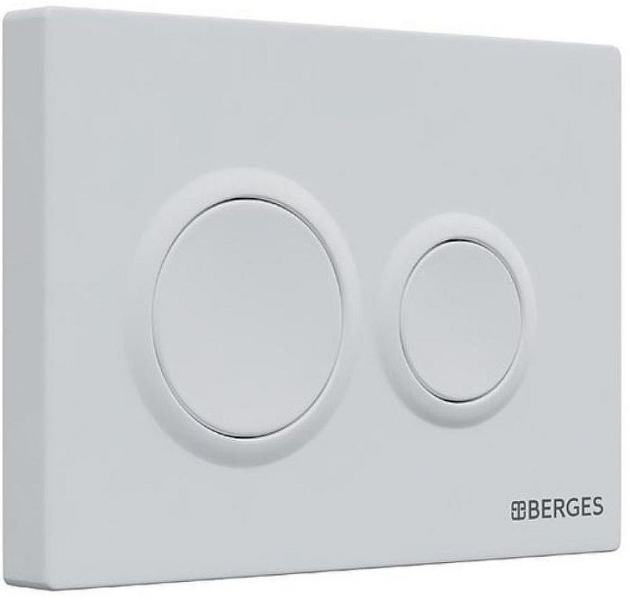 Инсталляция Berges Novum 525 040264 для унитаза с Белой Soft Touch клавишей смыва