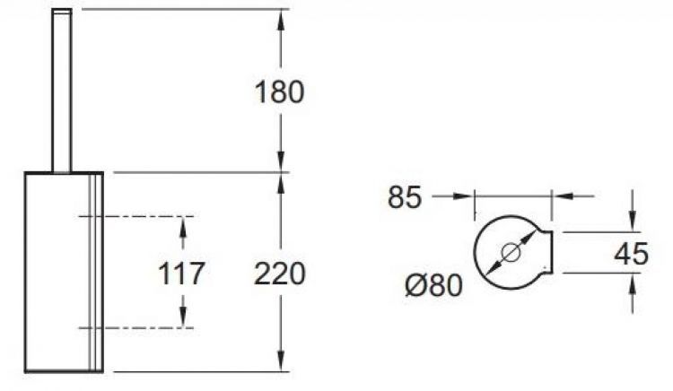 Ершик подвесной Jacob Delafon Singulier 15222D-CP Ершик подвесной Jacob Delafon Singulier 15222D-CP