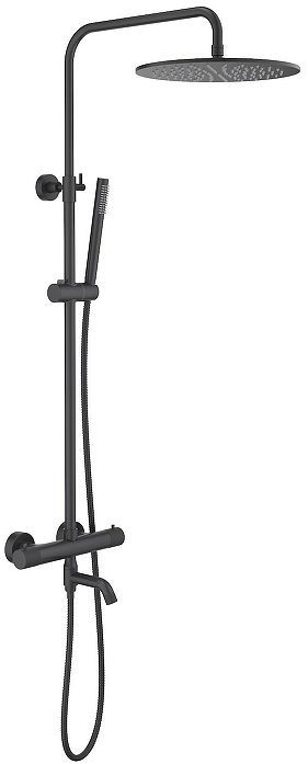 Душевая система Timo Saona SX-2380/03 с термостатом цвет Черный матовый