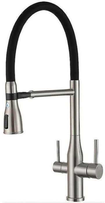 Смеситель для кухни Gappo G4399-75 Сатин Черный