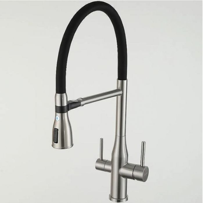 Смеситель для кухни Gappo G4399-75 Сатин Черный