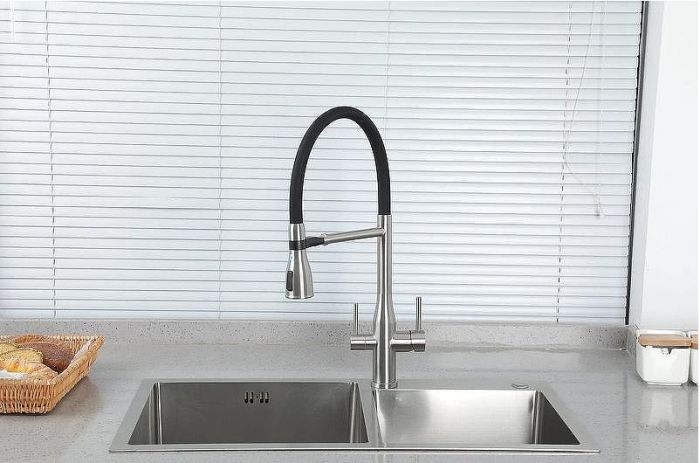 Смеситель для кухни Gappo G4399-75 Сатин Черный