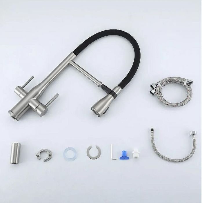 Смеситель для кухни Gappo G4399-75 Сатин Черный