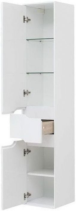 Шкаф пенал Aquanet Модена 35 L 218461 подвесной Белый глянец