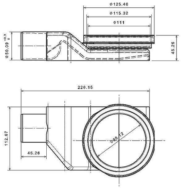 Душевой лоток Bettoserb Net Line 13702517 с решеткой Хром матовый