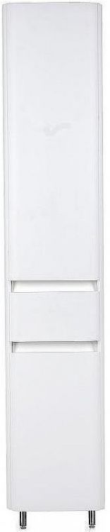 Шкаф пенал Style Line Атлантика 35 L Люкс Plus СС-00002257 с бельевой корзиной Белый матовый антискрейтч