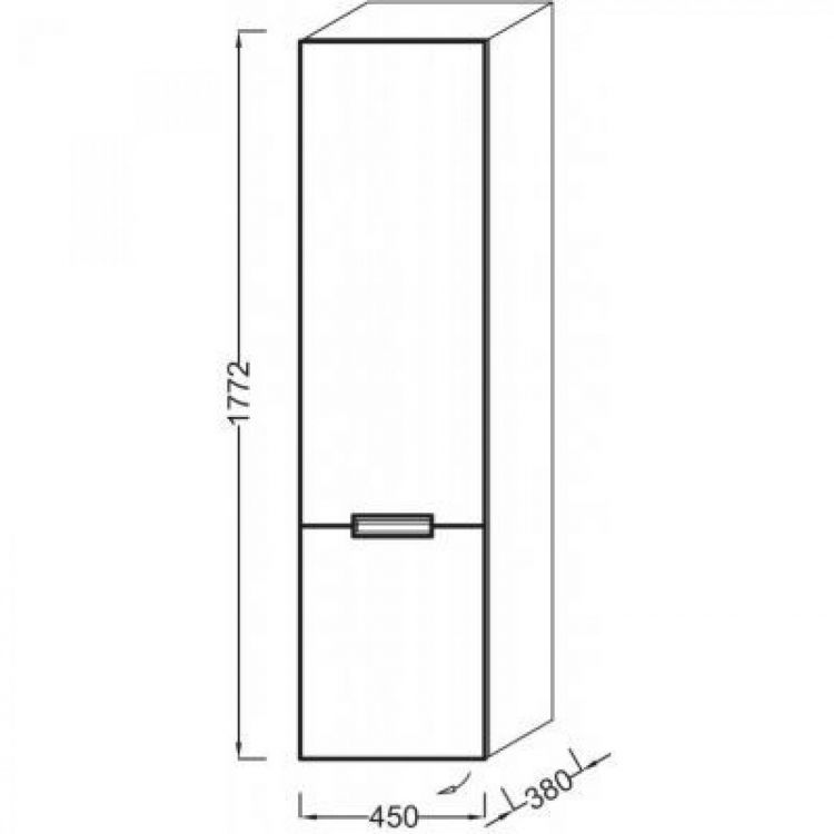 Шкаф-пенал 45 см Jacob Delafon Reve EB1141G-T-M61, черный матовый Шкаф-пенал 45 см Jacob Delafon Reve EB1141G-T-M61, черный матовый