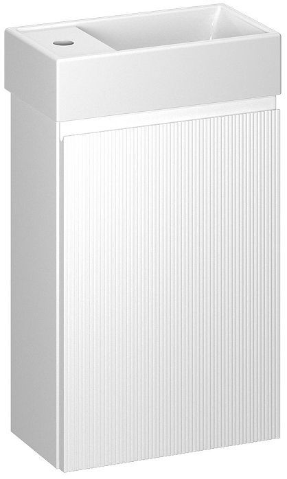 Тумба с раковиной Wellsee WC Area 40 L 221801002 подвесная цвет Белый матовый