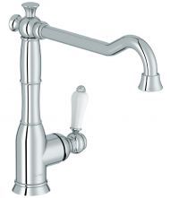 Смеситель для кухни Jacob Delafon Louise E24367-CP, хром/белый Смеситель для кухни Jacob Delafon Louise E24367-CP, хром/белый