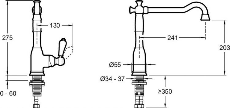 Смеситель для кухни Jacob Delafon Louise E24367-CP, хром/белый Смеситель для кухни Jacob Delafon Louise E24367-CP, хром/белый