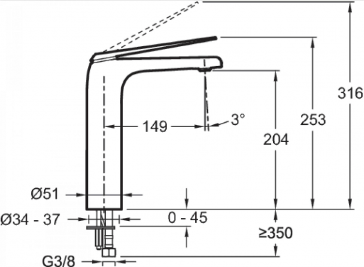 Смеситель для раковины Jacob Delafon Avid E97347-ND-BN
