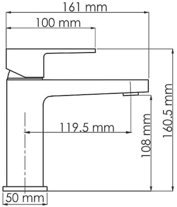 Смеситель для раковины WasserKRAFT Abens 2003 Чёрный матовый