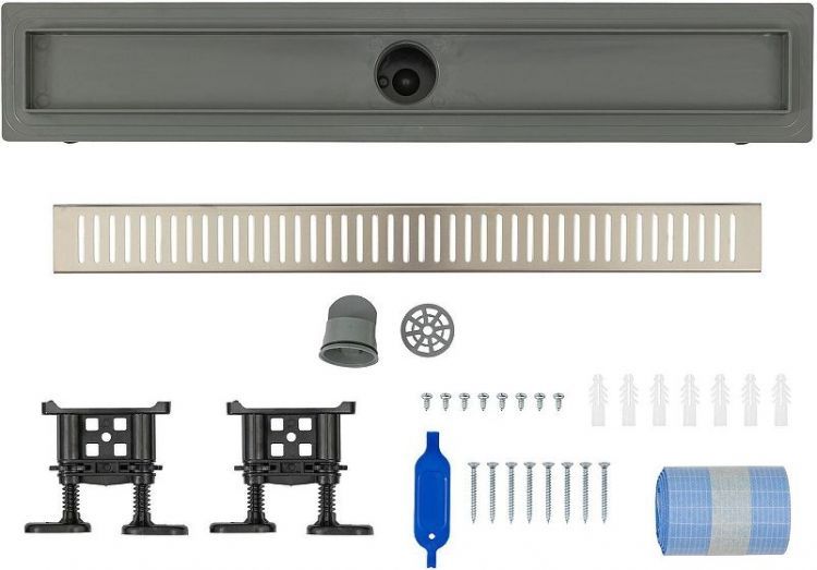 Душевой лоток Logan L007L-650 348104 с решеткой цвет Нержавеющая сталь