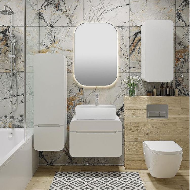 Подвесной шкаф Runo Ницца 35 R 00-00002125 Белый