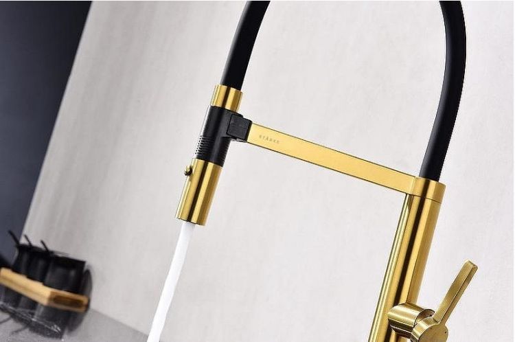 Смеситель для кухни Paulmark Leader Le214101-BG Брашированное золото Смеситель для кухни Paulmark Leader Le214101-BG Брашированное золото