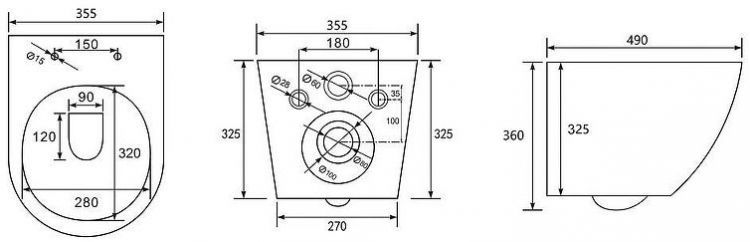 Комплект унитаза Abber Bequem AC1100T-AC0105-AC0120 с сиденьем Микролифт и клавишей смыва цвет Хром Комплект унитаза Abber Bequem AC1100T-AC0105-AC0120 с сиденьем Микролифт и клавишей смыва цвет Хром