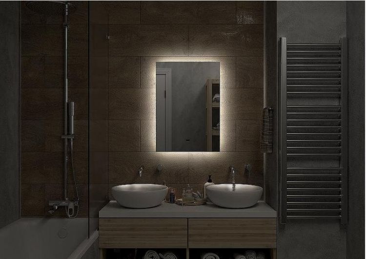 Зеркало Континент Trezhe 500x700 ЗЛП608 с подсветкой с бесконтактным выключателем