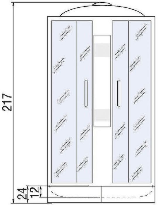 Душевая кабина River Amur 90x90 МТ 10000001439 с поддоном