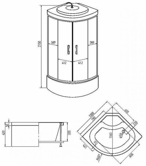 Душевая кабина Erlit Comfort 100х100 ER3510TP-C4-RUS без гидромассажа