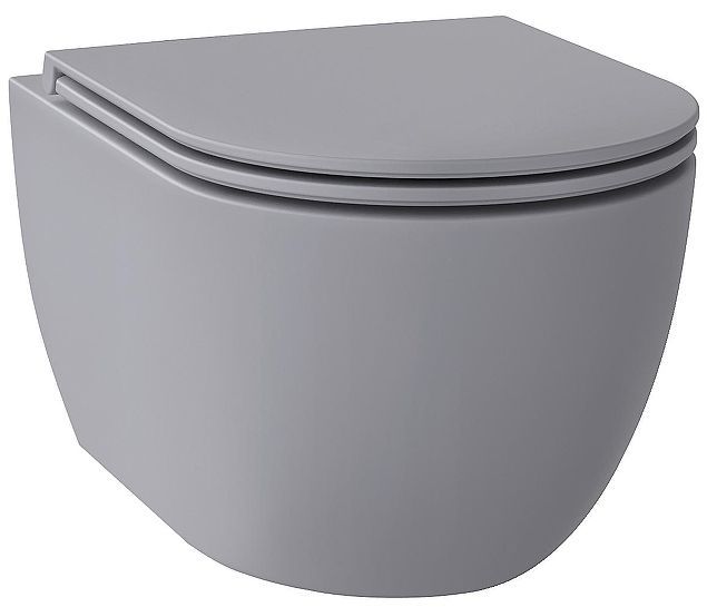 Унитаз Wellsee Chalice Perfection 182610001 подвесной цвет Серый матовый с сиденьем Микролифт
