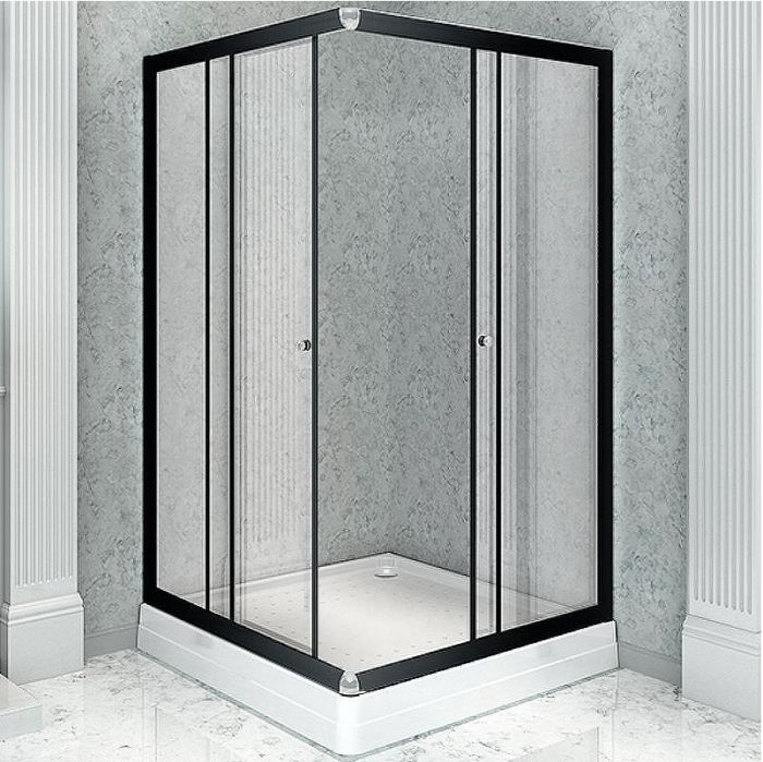 Душевой уголок Radomir Дрим 110x90 R 1-03-6-2-0-1220 профиль Черный стекло прозрачное