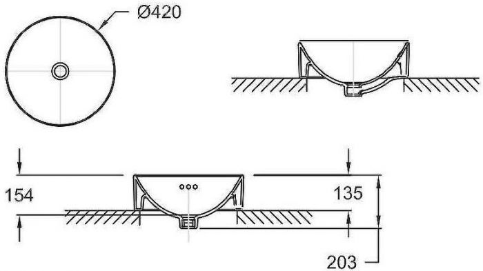 Раковина-чаша Jacob Delafon Vox 42 E14800-0 Белая