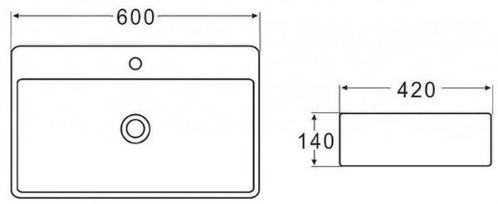 Раковина BelBagno 60 BB1338 Белая