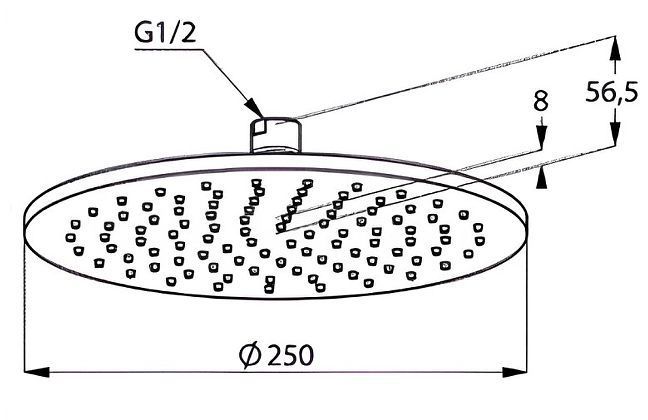 Верхний душ Kludi A-Qa 64325N5-00 цвет Никель брашированный
