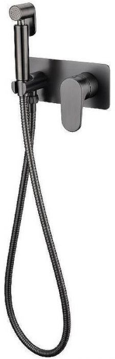 Гигиенический душ со смесителем Boheme Spectre 457-GM Оружейная сталь
