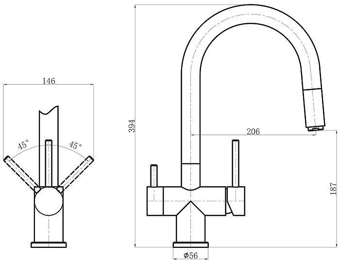 Смеситель для кухни Florentina Маэстро 337.03Н.2123.201 цвет Жасмин