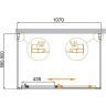 Душевой уголок Cezares Molveno 110x90 MOLVENO-AH-12-110/90-P-Cr профиль Хром стекло рифленое