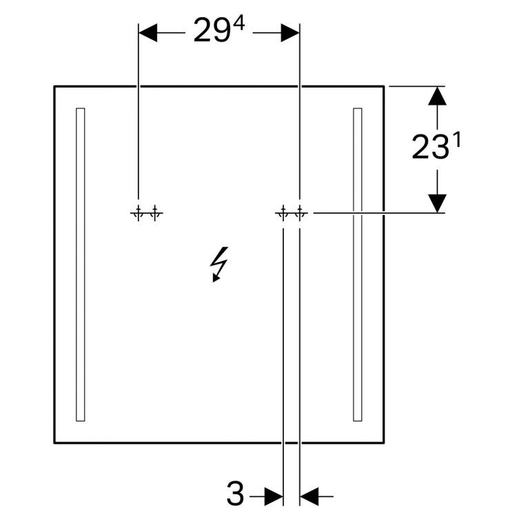 Зеркало Geberit Option с подсветкой 60x65x3.6 [500.586.00.1]
