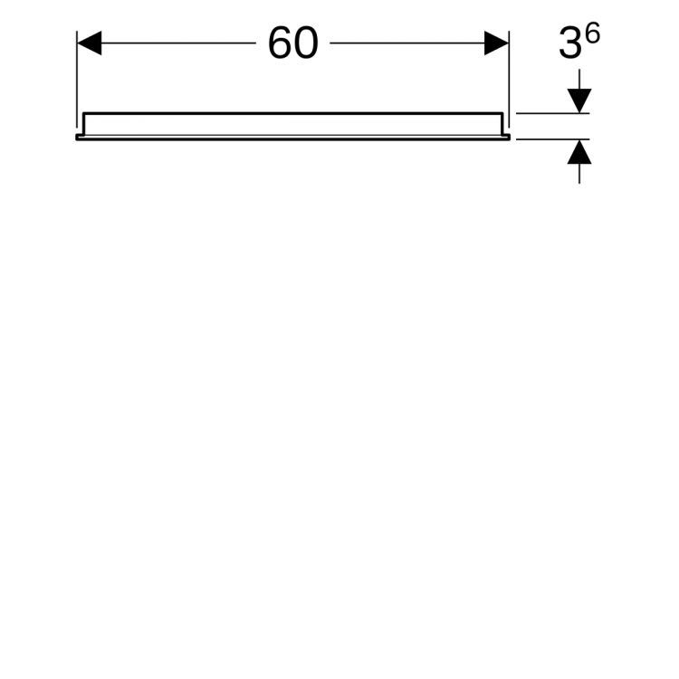 Зеркало Geberit Option с подсветкой 60x65x3.6 [500.586.00.1]