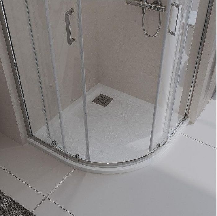 Душевой поддон из искусственного камня BelBagno Uno 80x80 TRAY-MR-UNO-R-80-550-35-W-CR Белый