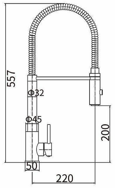Смеситель для кухни Fashun A54111-7 цвет Сатин Черный