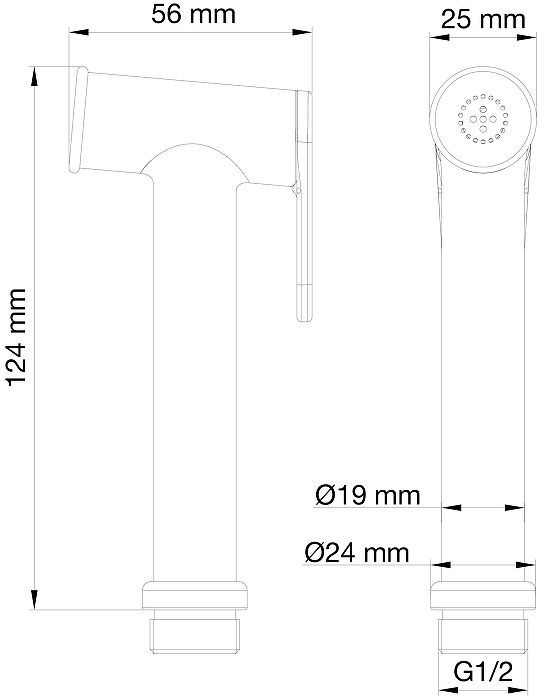Гигиеническая лейка Wonzon & Woghand WW-88PQ01-BG цвет Брашированное золото