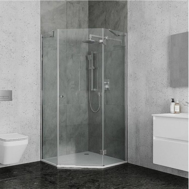 Душевой уголок Ambassador Diamond 100х100 12011112R профиль Хром стекло прозрачное Душевой уголок Ambassador Diamond 100х100 12011112R профиль Хром стекло прозрачное