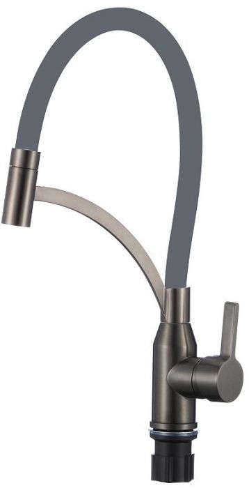 Смеситель для кухни Fmark FS8244Q-04 цвет Графит Серый