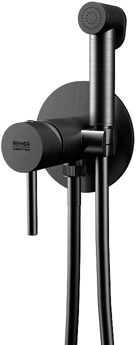 Гигиенический душ со смесителем Remer X-Style X65WCFP цвет Черный брашированный хром