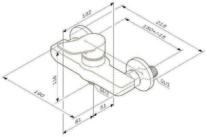 Смеситель для душа AM.PM X-Joy F85A20033 Белый