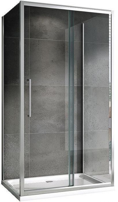 Душевой уголок Abber Schwarzer Diamant 120x75 AG30120H-S75-S75 профиль Хром стекло прозрачное