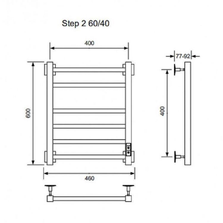 Электрический полотенцесушитель Ника Step-2 60/40 U Хром
