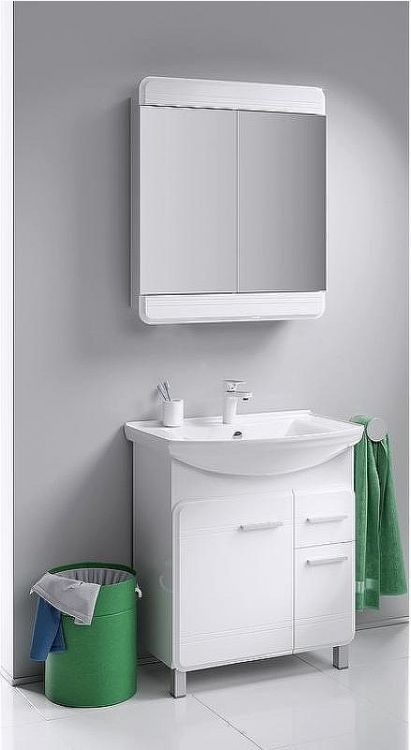 Тумба под раковину Aqwella Корсика 75 Т7м KOR0107 Белая Тумба под раковину Aqwella Корсика 75 Т7м KOR0107 Белая