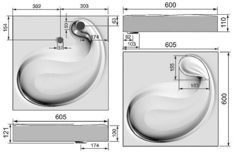 Раковина Jorno Madera 60 4627173210348 на стиральную машину Белая