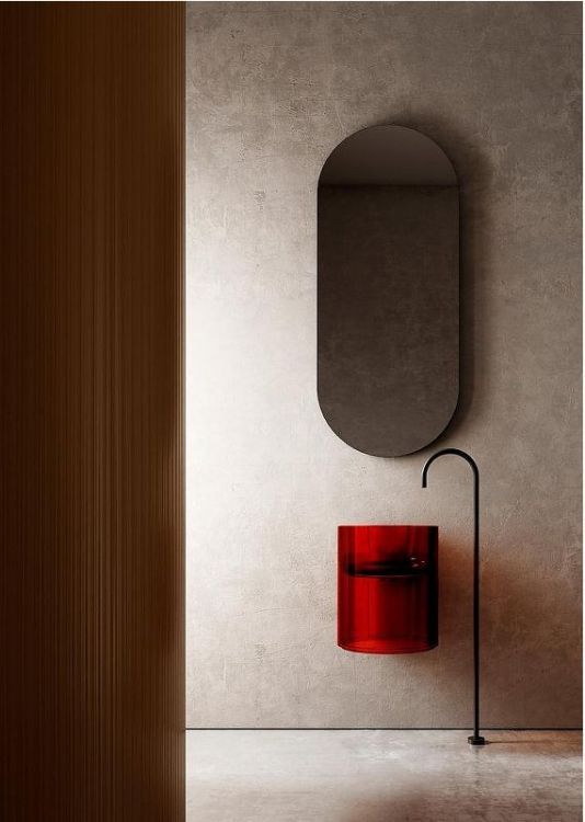 Раковина Abber Kristall 42 AT2704Rubin Красная Раковина Abber Kristall 42 AT2704Rubin Красная