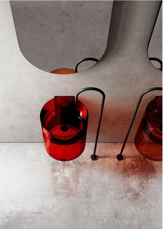 Раковина Abber Kristall 42 AT2704Rubin Красная Раковина Abber Kristall 42 AT2704Rubin Красная