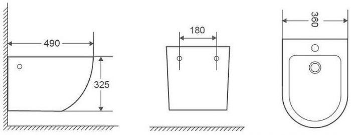 Биде Bond F01-20 подвесное Белое