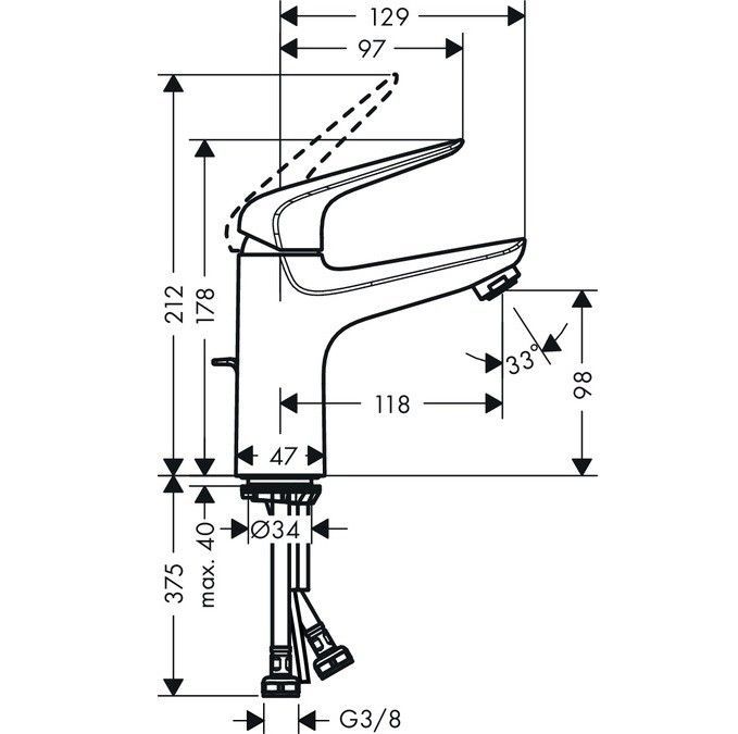 Смеситель для раковины Hansgrohe Novus 71032000, хром Смеситель для раковины Hansgrohe Novus 71032000, хром