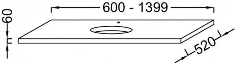 Столешница для раковины Jacob Delafon Parallel 80 см EB56-0800-N18, белый блестящий