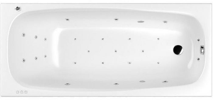 Акриловая ванна Whitecross Layla Slim 180x80 0122.180080.100.ULTRA.CR с гидромассажем